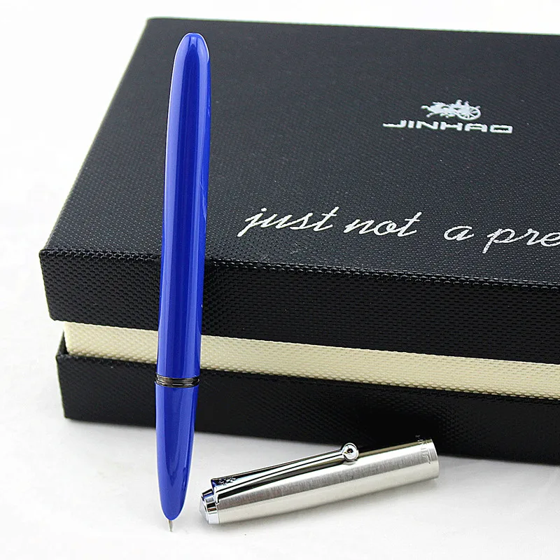 Ручка перьевая Jinhao из акриловой смолы с колпачком нержавеющей стали очень тонкая