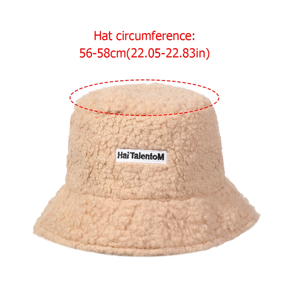 

Winter Fashion Lamb Cotton Bucket Hat Kids Girls Boys Outdoor Casual Fisherman Cap Cute Sun Cap Adjustable Hats Thick Warm Caps