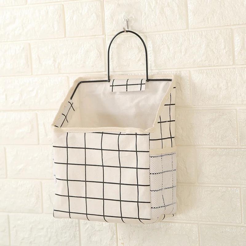 Dorm Room Phone Book Magazine Storage Bag Holder with Hook Bed Pocket New Lattice Hanging Bedside Organizer | Дом и сад