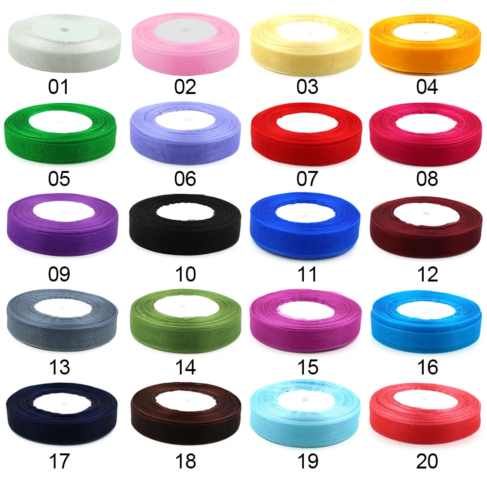 Лента из органзы 50 ярдов/рулонная лента декоративная искусственные розы для