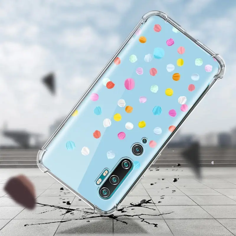 

Cover for Xiaomi Mi Note 10 Pro 10T 5G Poco X3 NFC C3 A2 Lite 9T CC9E Airbag Soft Phone Coque Cases Leopard Print Dot