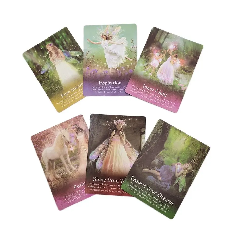 Fairies Oracle Cards 44 Fate Divination Tarot Card Table Game With Online Guidebook For Adult Children Board | Спорт и развлечения