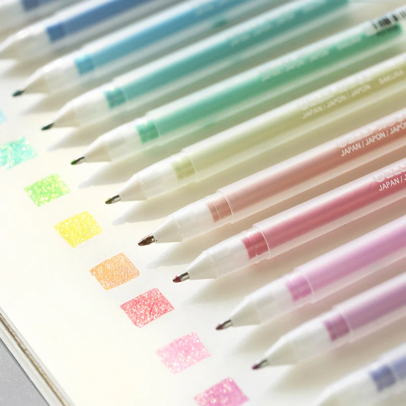 0 6 мм блестящая гелевая рулон блистерная карта цветная ручка стационарная для