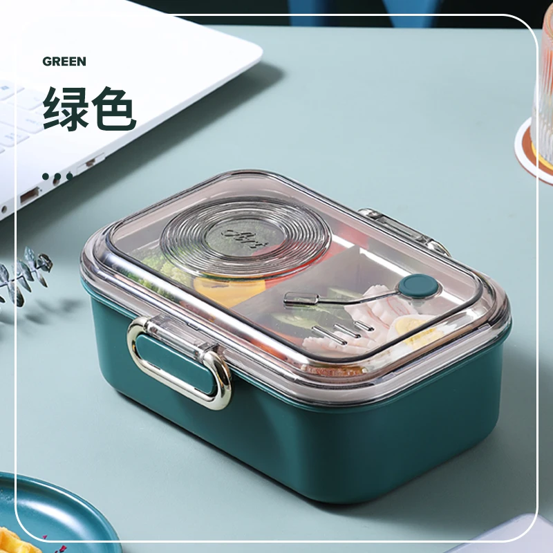 Fiambrera port&aacute;til Retro con fon&oacute;grafo, vajilla divertida, contenedor de almacenamiento de alimentos, caja Bento para ni&ntilde;os, escuela y oficina-5