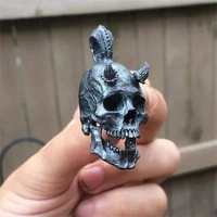 mens 316l stainless steel skull pendant gothic punk black skull necklace pendant party mens fashion jewelry gift