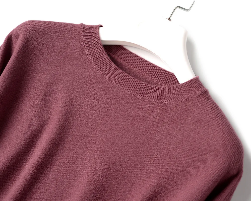 

HLBCBG Solid O Neck Women Sweater Candy Color Slim Tight Sweater Black White Fall Spring Pullovers Soft Female Jumper Tops Pull