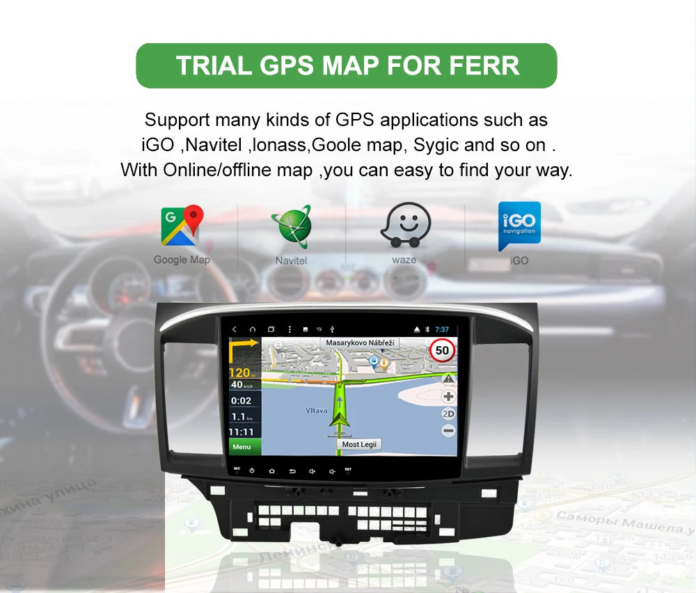 Bonroad Android 9,0 ram 2G автомобильный мультимедийный плеер для Mitsubishi Lancer 2010- радио gps навигация видео аудио плеер