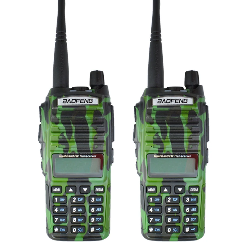 cam 2 шт./компл. Baofeng UV-82 иди и болтай Walkie Talkie UV 82 Портативный двусторонней радиосвязи Dual PTT Любительское радио, Си-Би радиосвязь радиостанции УКВ UV82 охотничий оптический трансивер - Цвет: cam