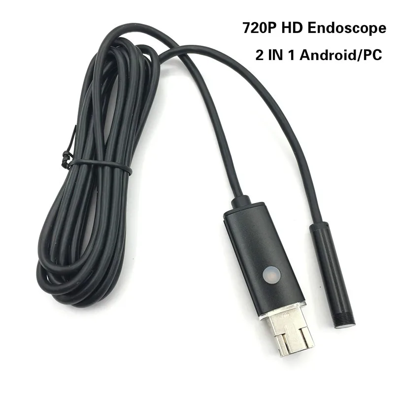 USB эндоскоп с объективом 7 мм 720P 6 светодиодов 1/2/7 мм|Компактные видеокамеры| |