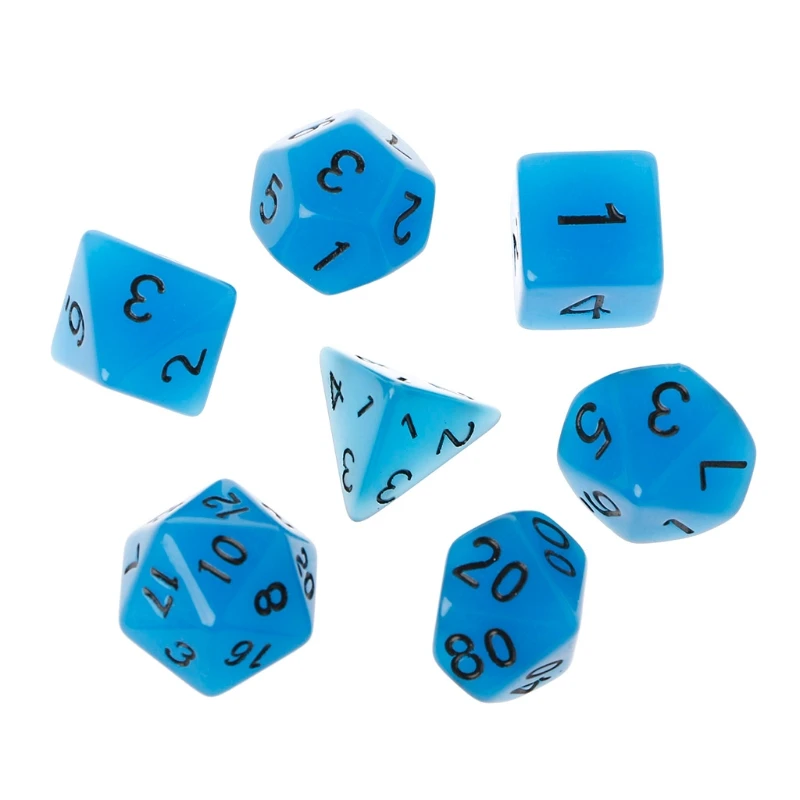 

X5QF 7 pcs multilateral 15mm Transparent Cube Round Corner Portable Table Playing