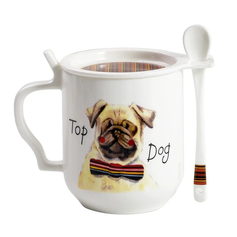 

Creative Animal Coffee Mug Bone 45 Percent Kawaii Cup Couple Travel Cup Ceramic Coffee Cup Set Mugs Kitchen Dining Bar