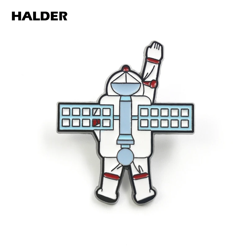 BR0007 HALDER, Мультяшные модные ювелирные изделия, Вселенная, астронавт, космический корабль, планеты, ракета, броши, космос, булавки, Нагрудный значок, одежда