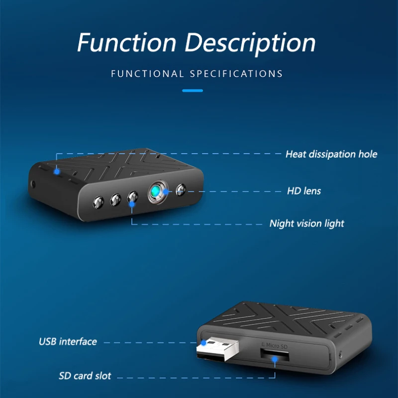 

1080P TY9 Smart Mini Wifi USB Camera Real-time Surveillance IP Camera Night Vision Micro Cam For Home/Office/Baby Monitoring