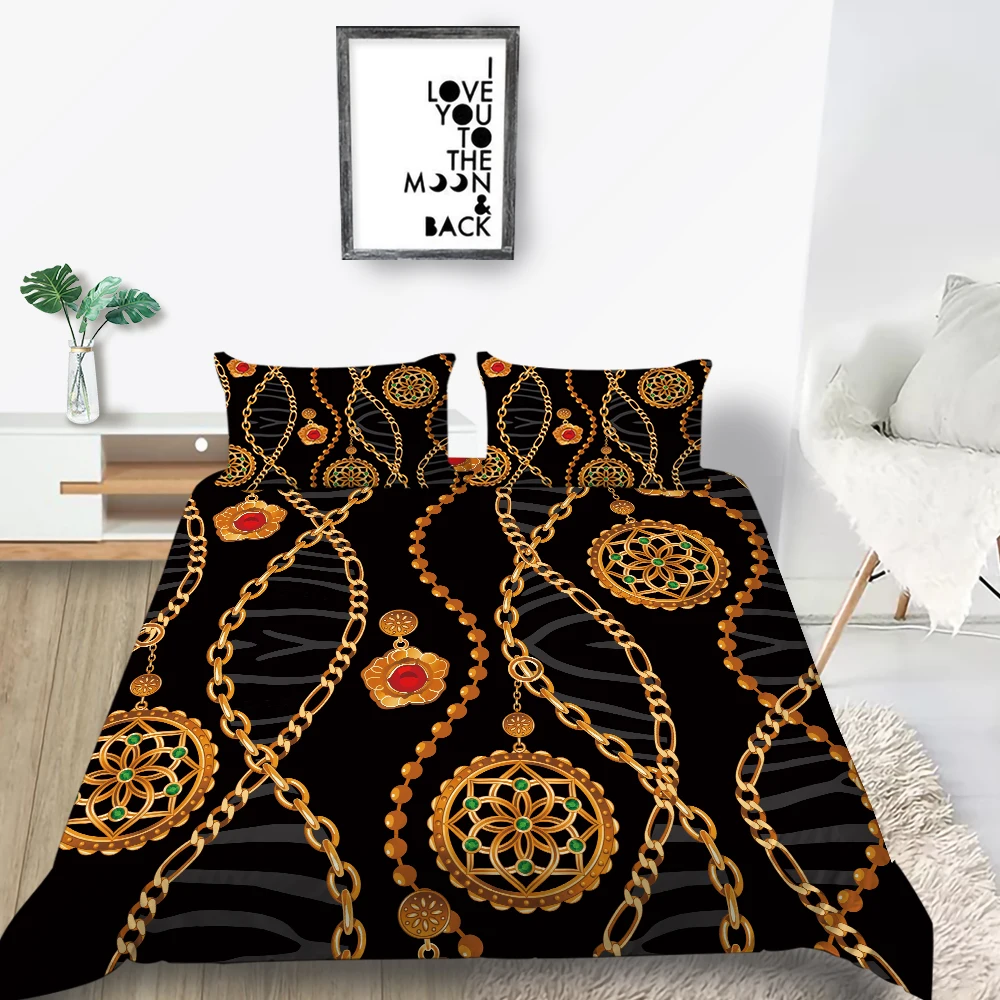 

3D Bedding Set Luxury Duvet Cover Set 2/3 Pcs Comforter Covers King Queen Size Modern Home Bed Sets