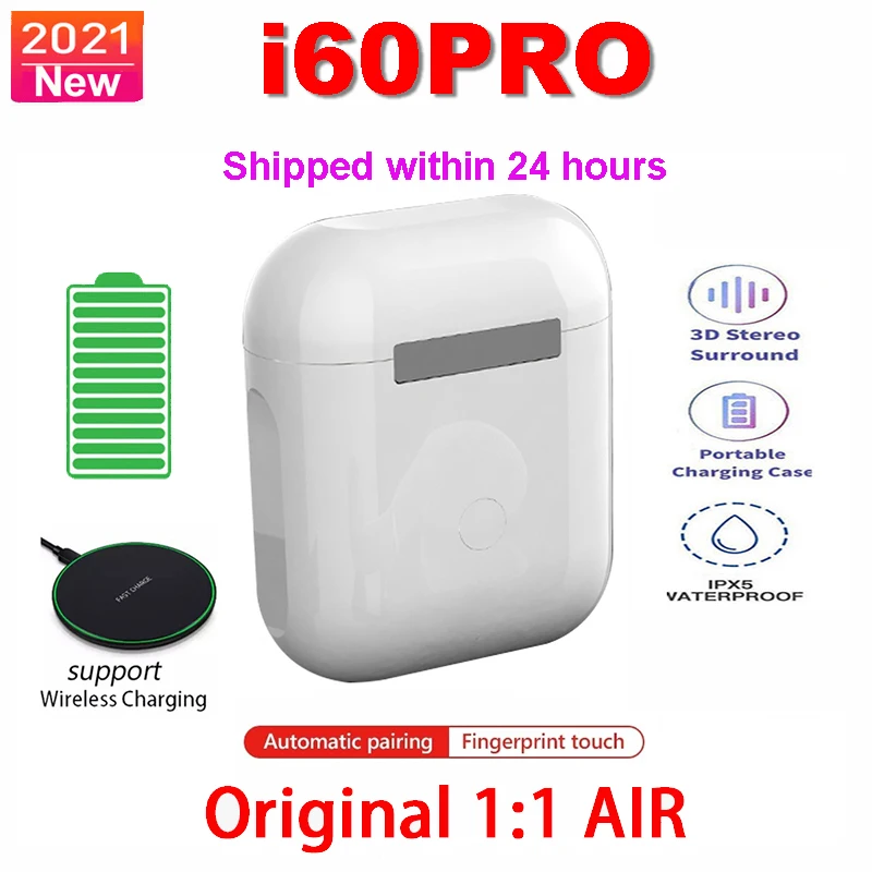 

Original i60 PRO Tws 1:1 GPS Rename Wireless Bluetooth Headsets PK i7 i11 i14 i15 i16 i18 i30 i10 i20 i1000 PLUS PRO i2000 i9000