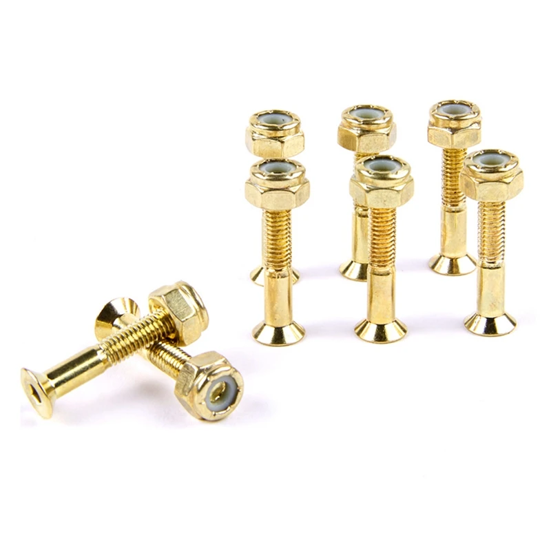 

New Sale 40Pcs Skateboard Longboard Repair Nuts M8 Skateboarding Trucks Screws Skateboard Hardware