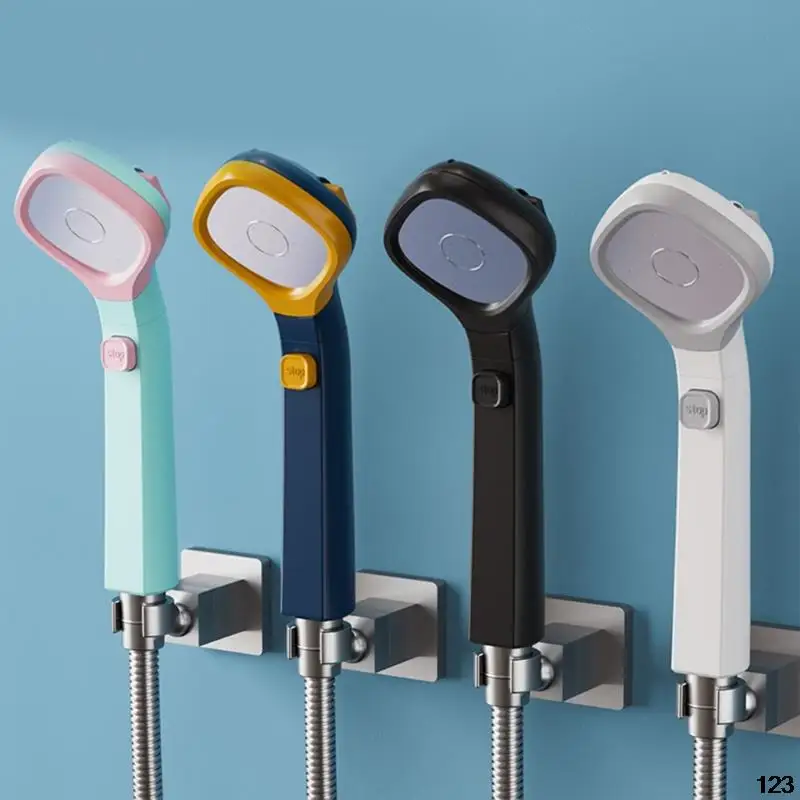 

High Pressure Handheld Shower Head Bathroom 4 Gear Water Sprinkler Head Removable Design 4 Points Universal Interface