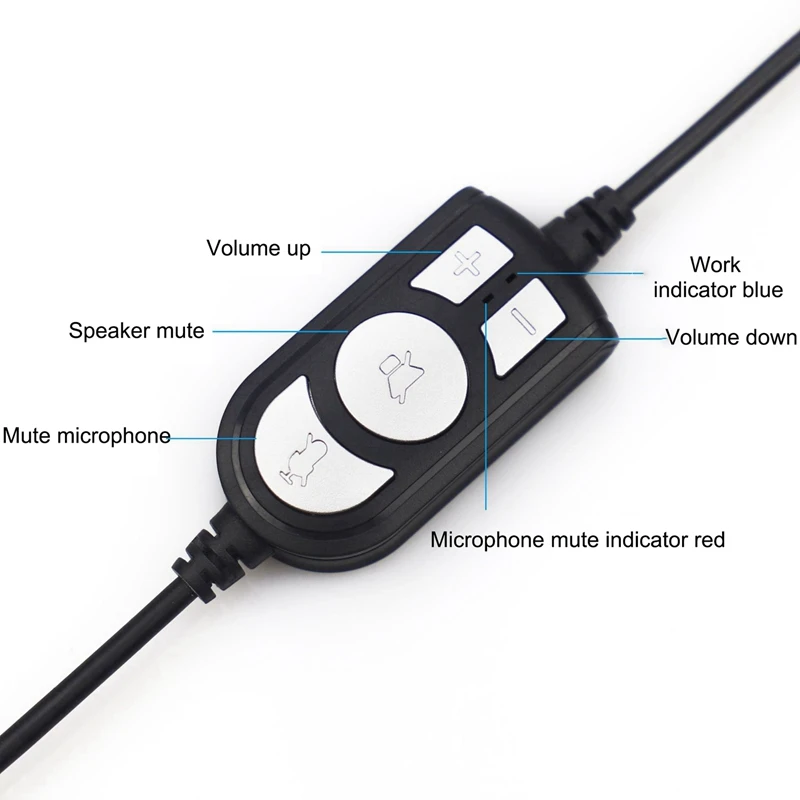 USB бинауральная гарнитура колл-центр с шумоподавлением Микрофон Регулировка