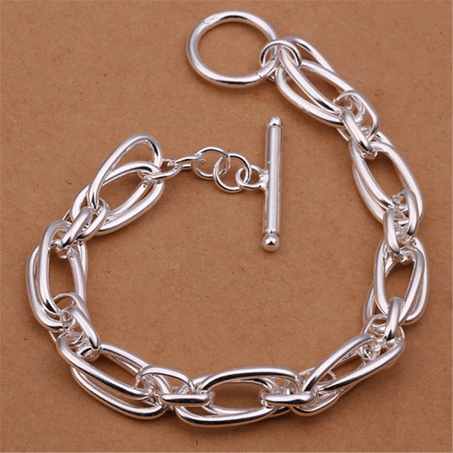 Wholesale price men women chain silver color plated bracelets noble wedding gift party fashion jewelry Christmas gifts JSHH320 | Украшения