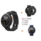 3in1 Xiaomi Huami Amazfit грани ремешок для fitbit Смарт часы силиконовой лентой + чехол Крышка huami amazfit грани Lite Экран защитная пленка