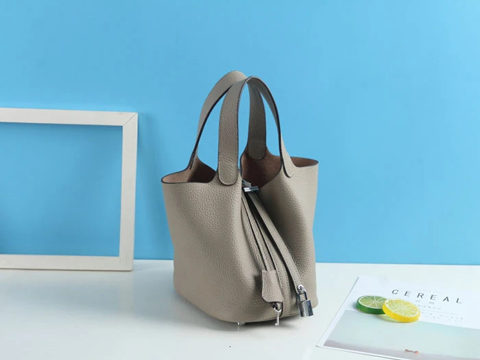 Unua amo Brand Women Handbags Fashion High Capacity Basket Bag Ladies Luxury Genuine Leather Bucket Totes Hand Bags