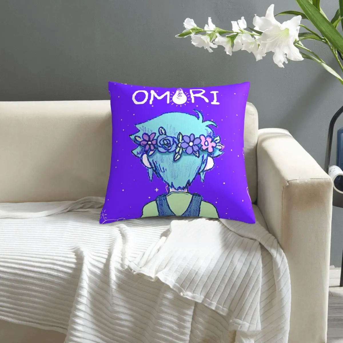 

OMORI pillowcase printed cushion cover sofa waist pillow pillow cover