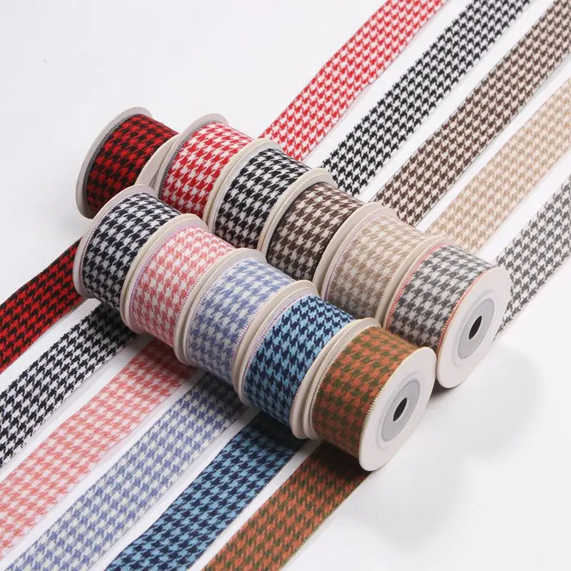 

Лента из хлопка и льна в клетку, 10 ярдов, 25/38 мм