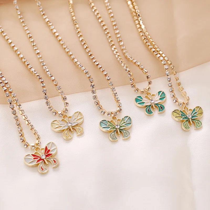 

2021 latest trend claw chain butterfly simple necklace wild creative clavicle chain wholesale