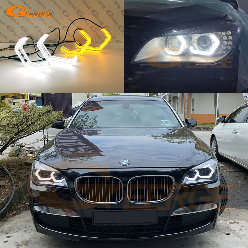 

Для BMW F01 F02 F03 F04 730d 740d 740i 750i 760i супер яркий светодиодный 3D шестигранный ангельские глазки halo кольца комплект автомобильные аксессуары