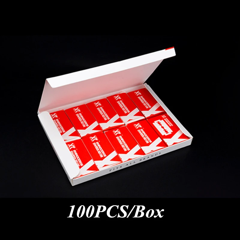

100pcs/Box Double Edge Shaving Razor Blades for Men Face Care Stainless Steel Smooth Shaving To Shave Beard Manual Shaver G0108