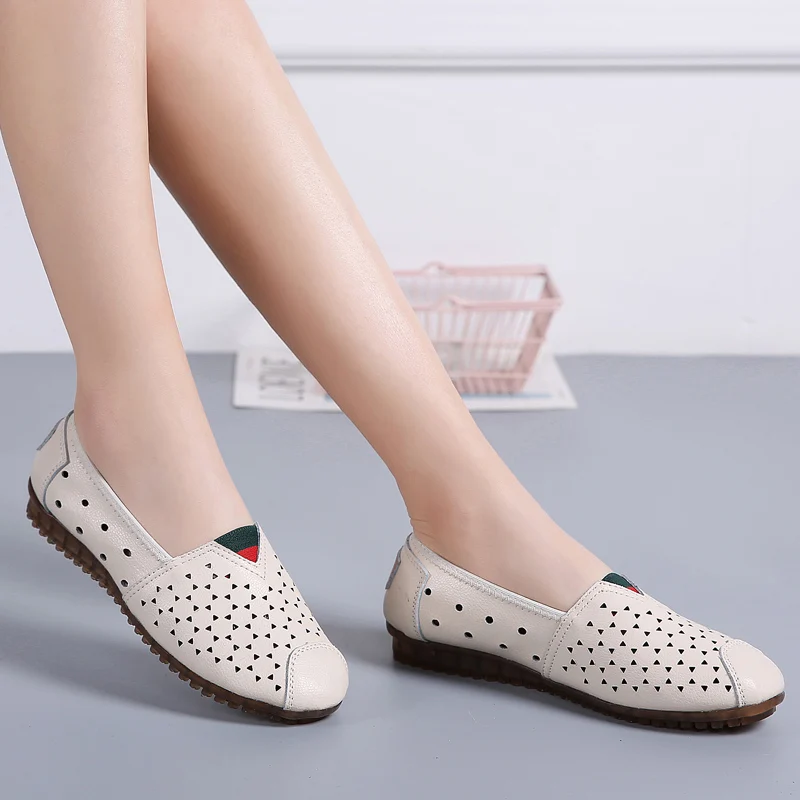Новинка 2020 удобные женские балетки Повседневные слипоны офисные лоферы кожаные