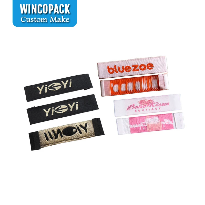 Логотип бренда на заказ аксессуары для одежды хлопчатобумажная ткань печатная