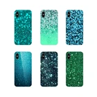 Чехлы для Huawei G7 G8 P8 P9 P10 P20 P30 Lite Mini Pro P Smart Plus 2017 2018 2019 Aqua серебристый зеленый мятный Блестящий сверкающий