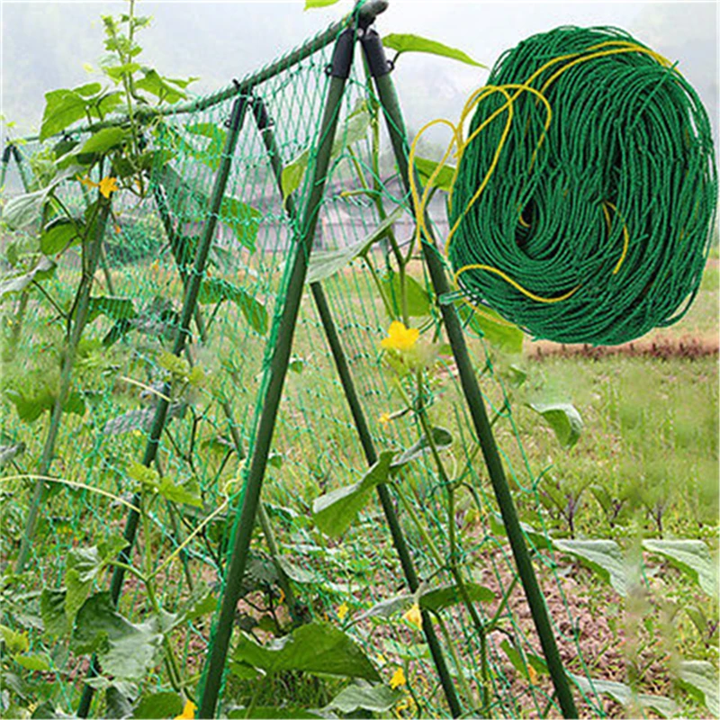 

Garden Green Nylon Trellis Netting Support Climbing Bean Plant Nets Grow Fence