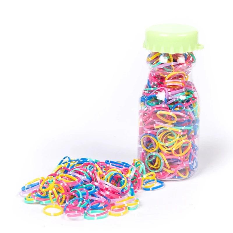 

Y98B 130/260pcs Mini Rubber Hair Bands Rubber Hair Elastics Hair Tie Kids Girls Strong Hair Accessories Ponytail Holders
