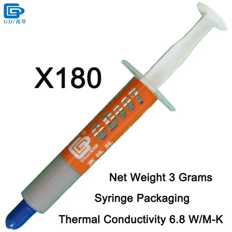 GD007 Термальность пасту смазка Компаунд силиконовый High End серый SSY1 SY1 SY3 SY7 SY15 SY30 BX3 CN30 CN150 CN1000 - Цвет лезвия: GD007-SY3 180 Pieces
