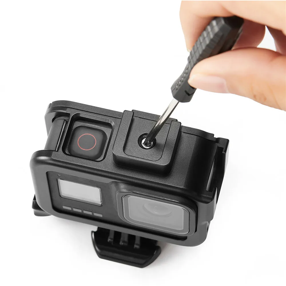 

For GoPro Hero 8 Camera Aluminum Alloy Housing Frame Border Protective Cage Case Shell With Adapter Base for GoPro 8 Black