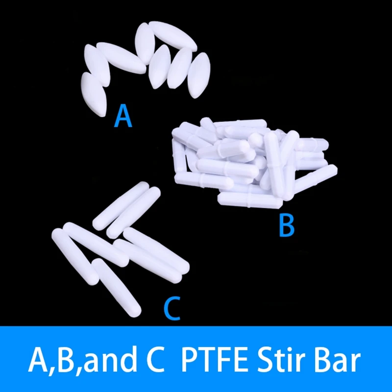 20pcs/lot Lab PTFE Polytef Magnetic Agitator Type A B C Magnetic Bead Magnetons Laboratory Stirrer
