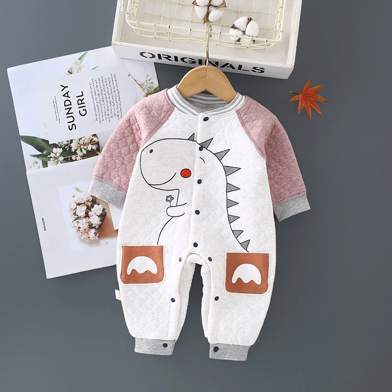 Теплые комбинезоны для новорожденных девочек и мальчиков теплые малышей на