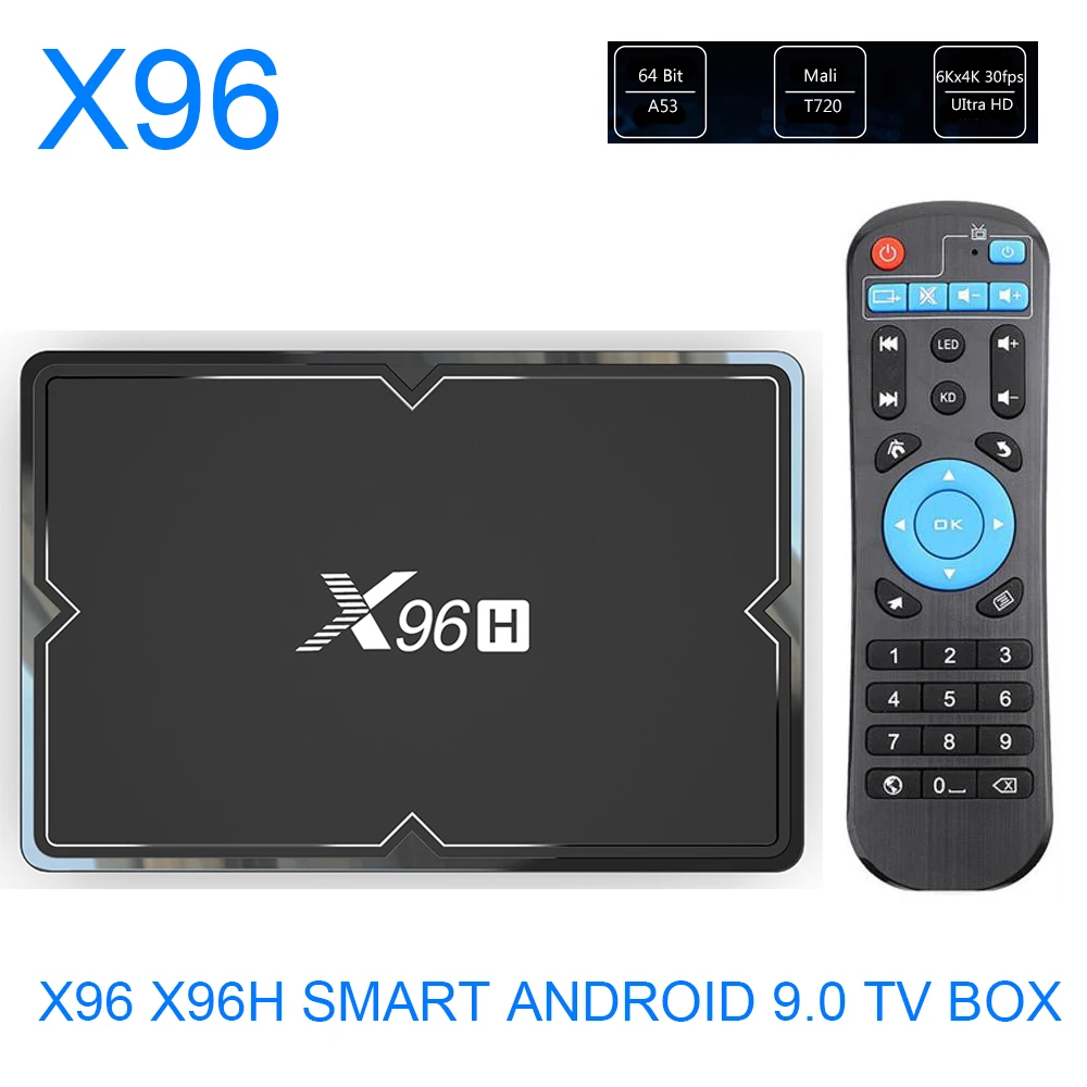 X96 X96H Android 9 0 Смарт ТВ коробка 4 Гб DDR3 64 Allwinner H603 2 ГГц Wi Fi 100 Мбит/с USB3.0 Поддержка 6K