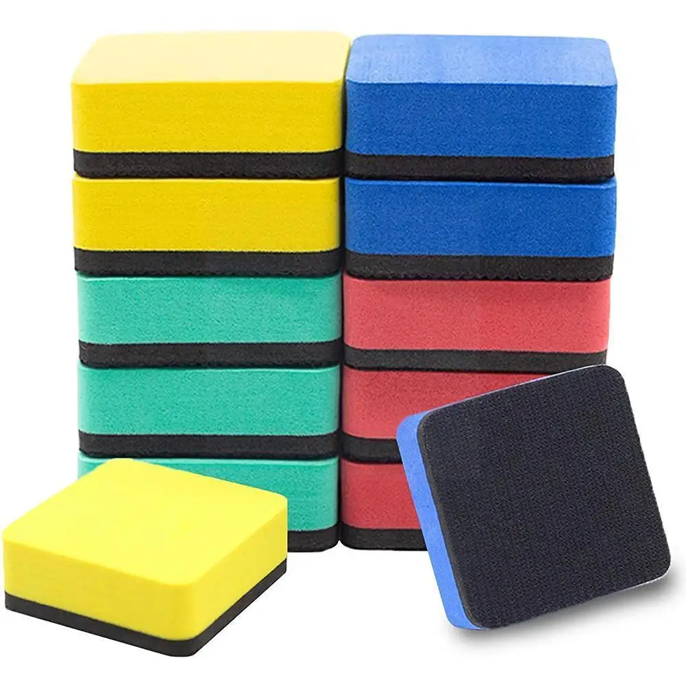 

4pcs Magnetic White Board Eraser School Classroom Office Wiper Dry Marker Chalkboard Eraser Stationery Meeting Cleaner Supp X6g4