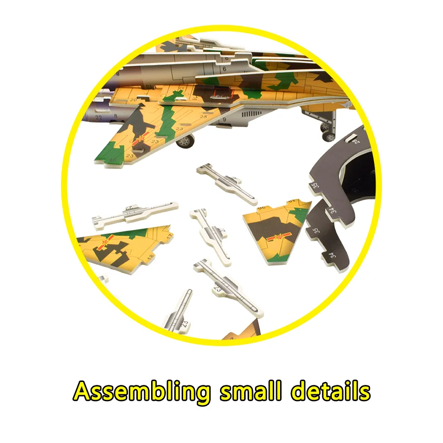 3D пазл сделай сам крутая модель истребителя сборка самолета бумажная