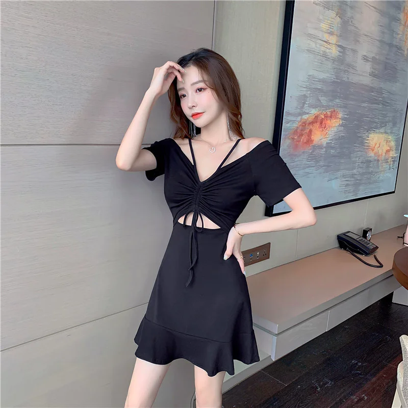 

Cotton Short Sleeve Skinny Dress