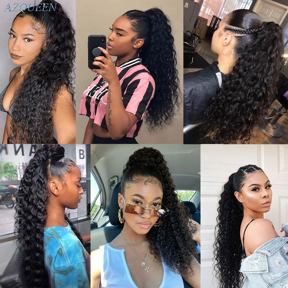 Коготь на хвост клип в наращивание волос Синтетические Для женщин волнистые