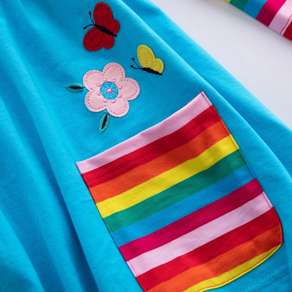 Платье с длинным рукавом для девочки единорог маленький пони мультяшное платье