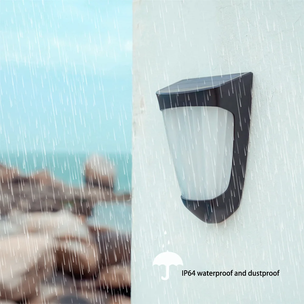 

LED Outdoor Waterproof Solar Powered Wall Lights Wall Lamp Indoor Wall Decorate Lighting Garden Porch Light Fixture For Garden