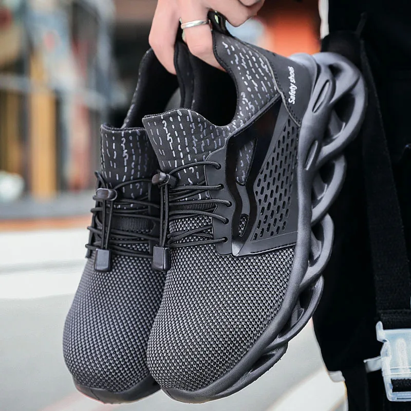 

2022 Men's Safety Shoes Are Lightweight And Puncture-resistant, Comfortable Work Shoes, Outdoor Breathable Steel Toe Caps, Anti-