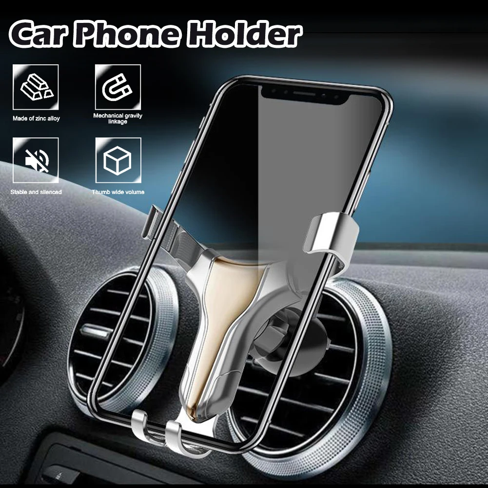 

360Â° Rotating Car Phone Holder Gravity Air Vent Phone Mount Hands Free Phone Holder For 4.0-7.2inch Phones Ship Fast delivery