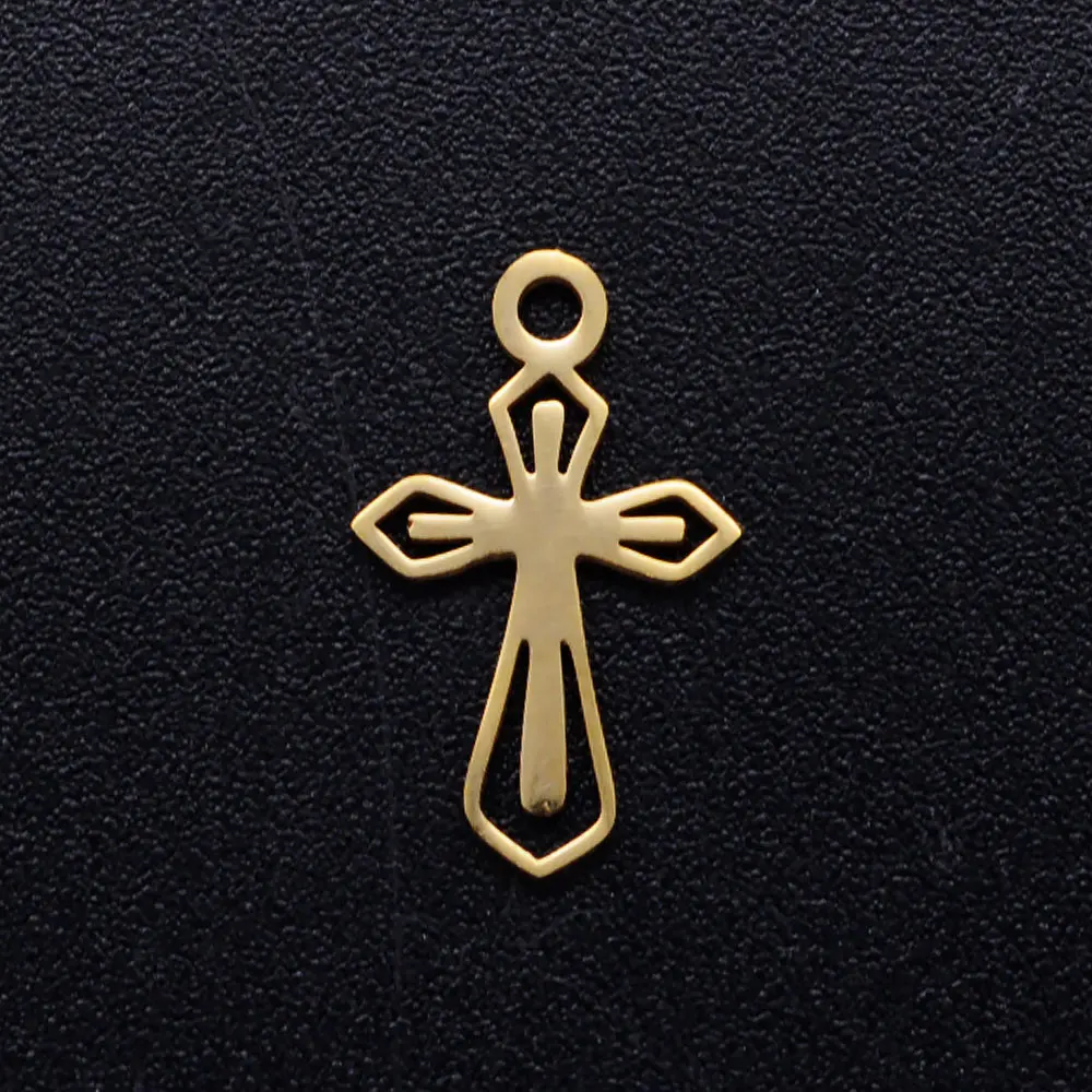 5pcs Jesus Cross Stainless Steel Charms - Durable DIY Jewelry Supplies OEM Accepted - Never Tarnish image 4