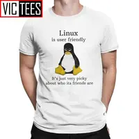Linux Friendly Picky T-Shirt for Men Linux Unix Programmer Developer System Admin Funny Cotton T Shirt Clothes